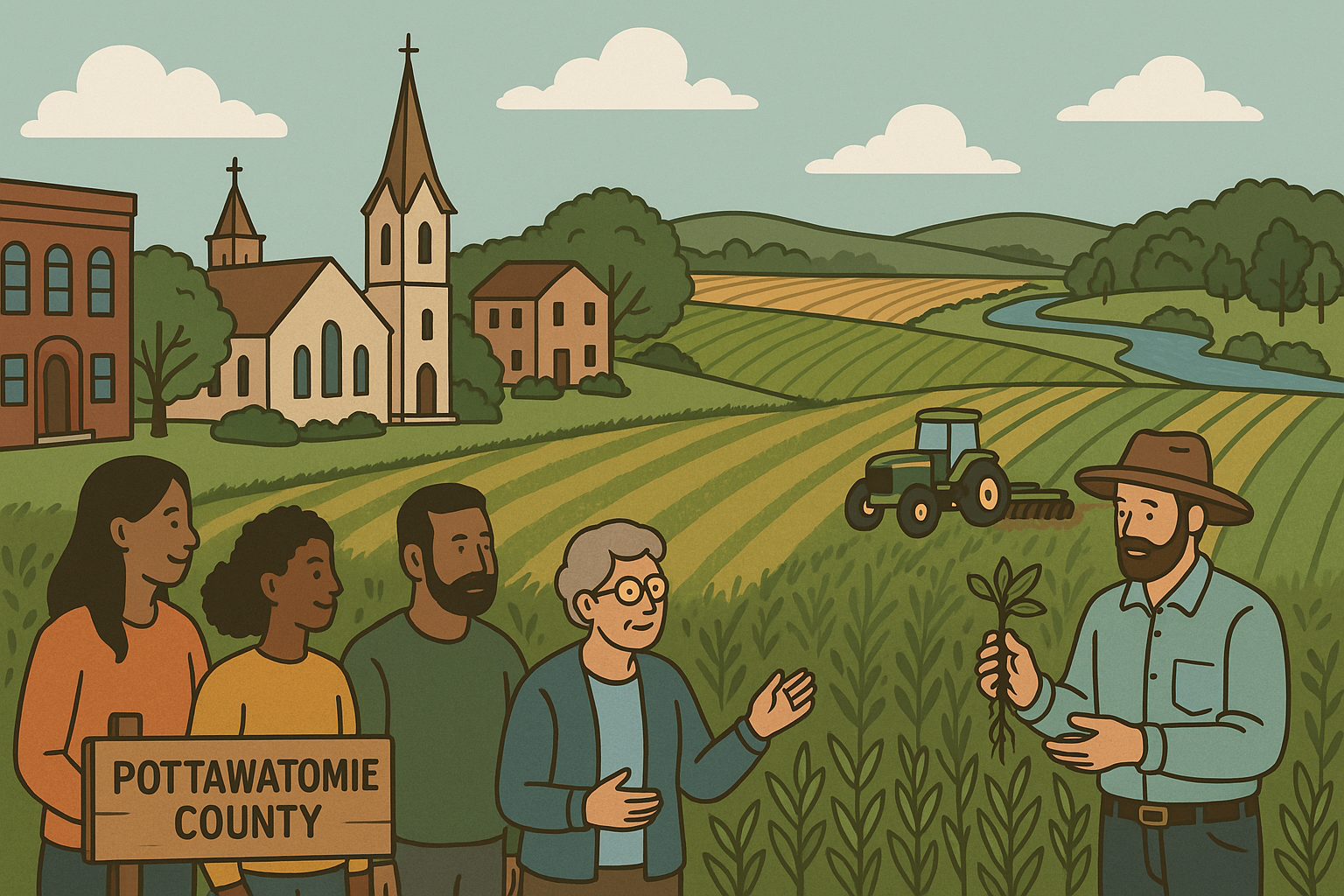 Ethnographic case study of Pottawatomie County (KS) community capital stocks, cover crops, and conservation agriculture.