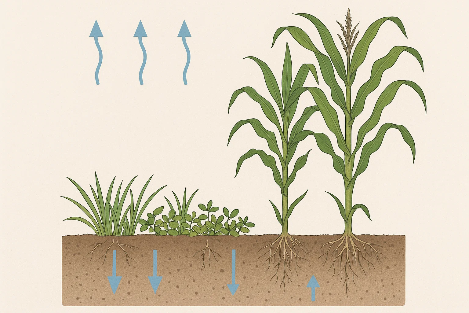 Simulation of the water balance in a perennial groundcover corn intercrop with the STICS crop model